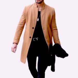 NWOT - ZARA 78% Wool blend men’s coat camel size L jacket fall winter